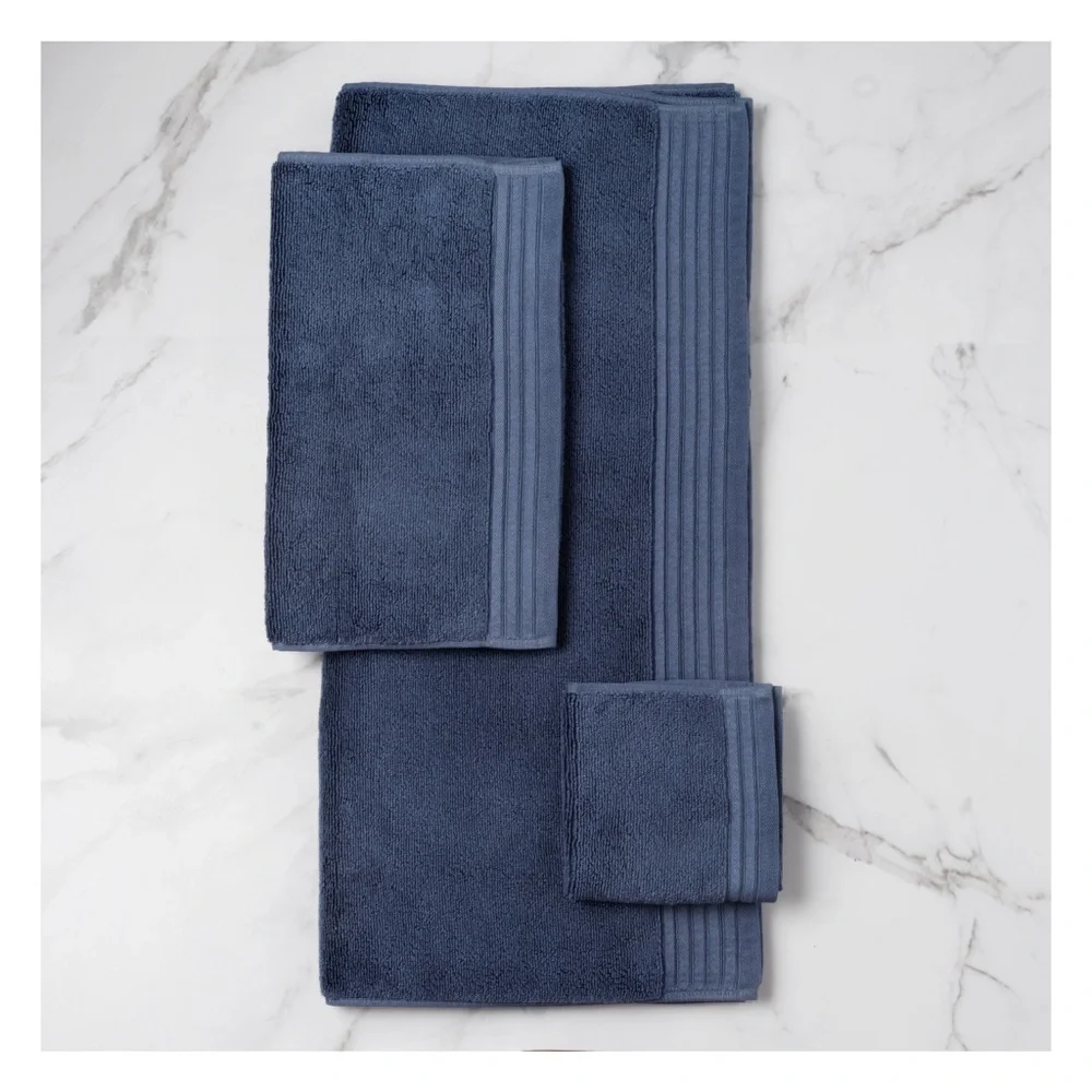 🆕 Egyptian Cotton Hand/Wash, 4Pc towel set. Blue Horizon